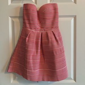 Red and White striped dress